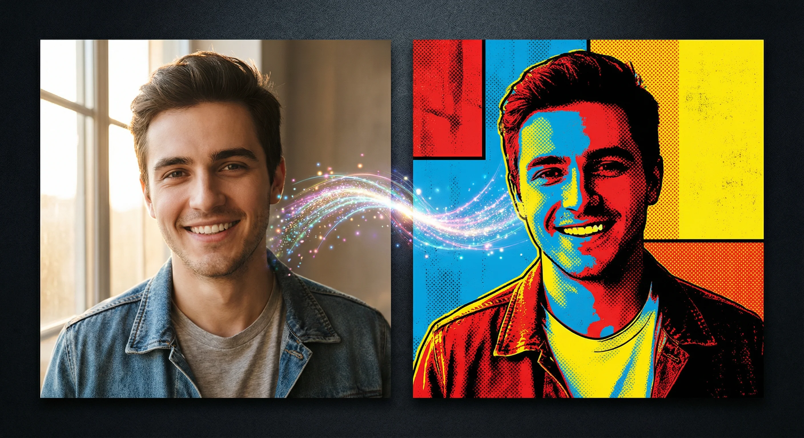 Pop art IA - photobooth Warhol