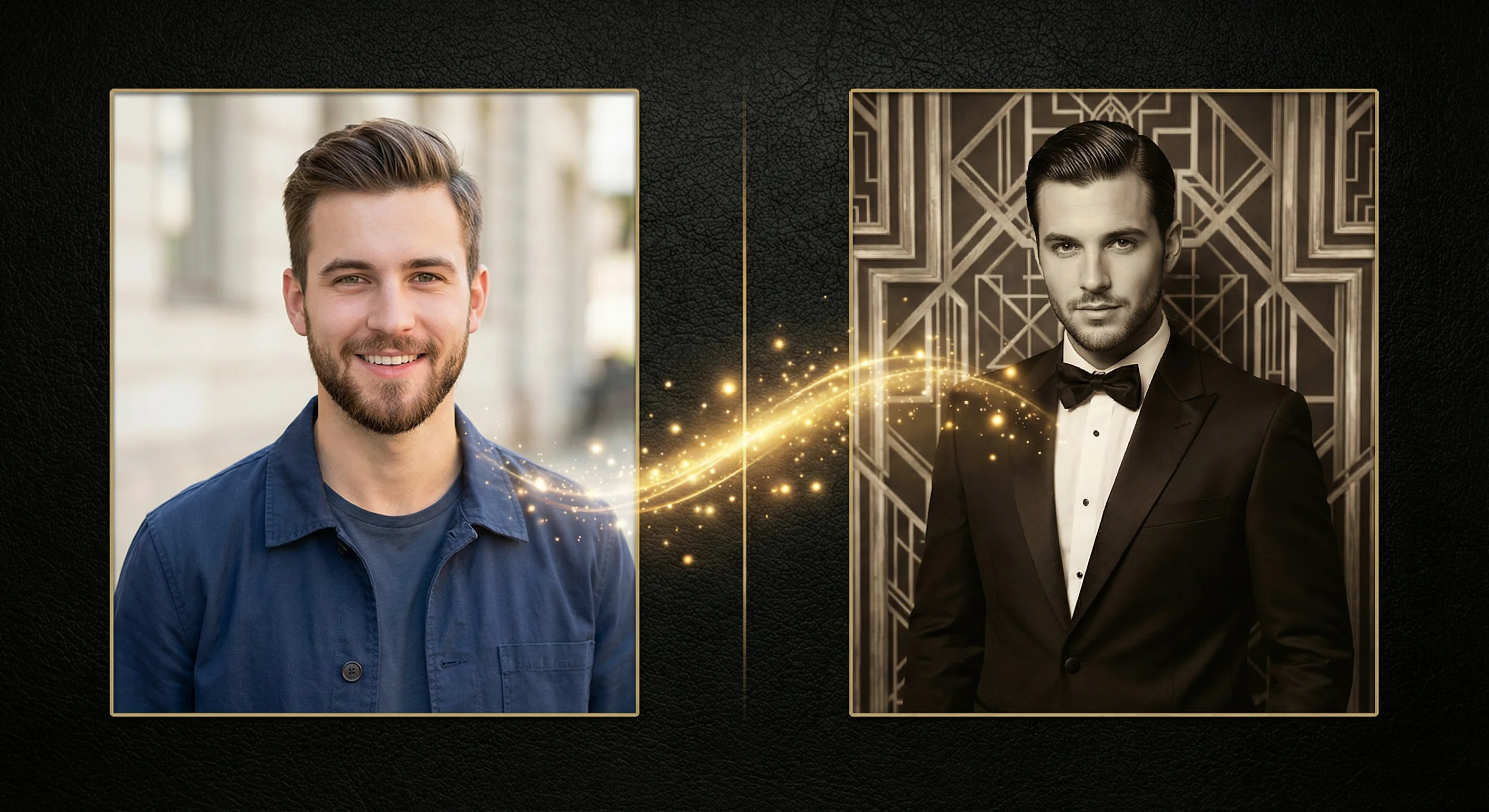 Portrait vintage IA - photobooth années 20