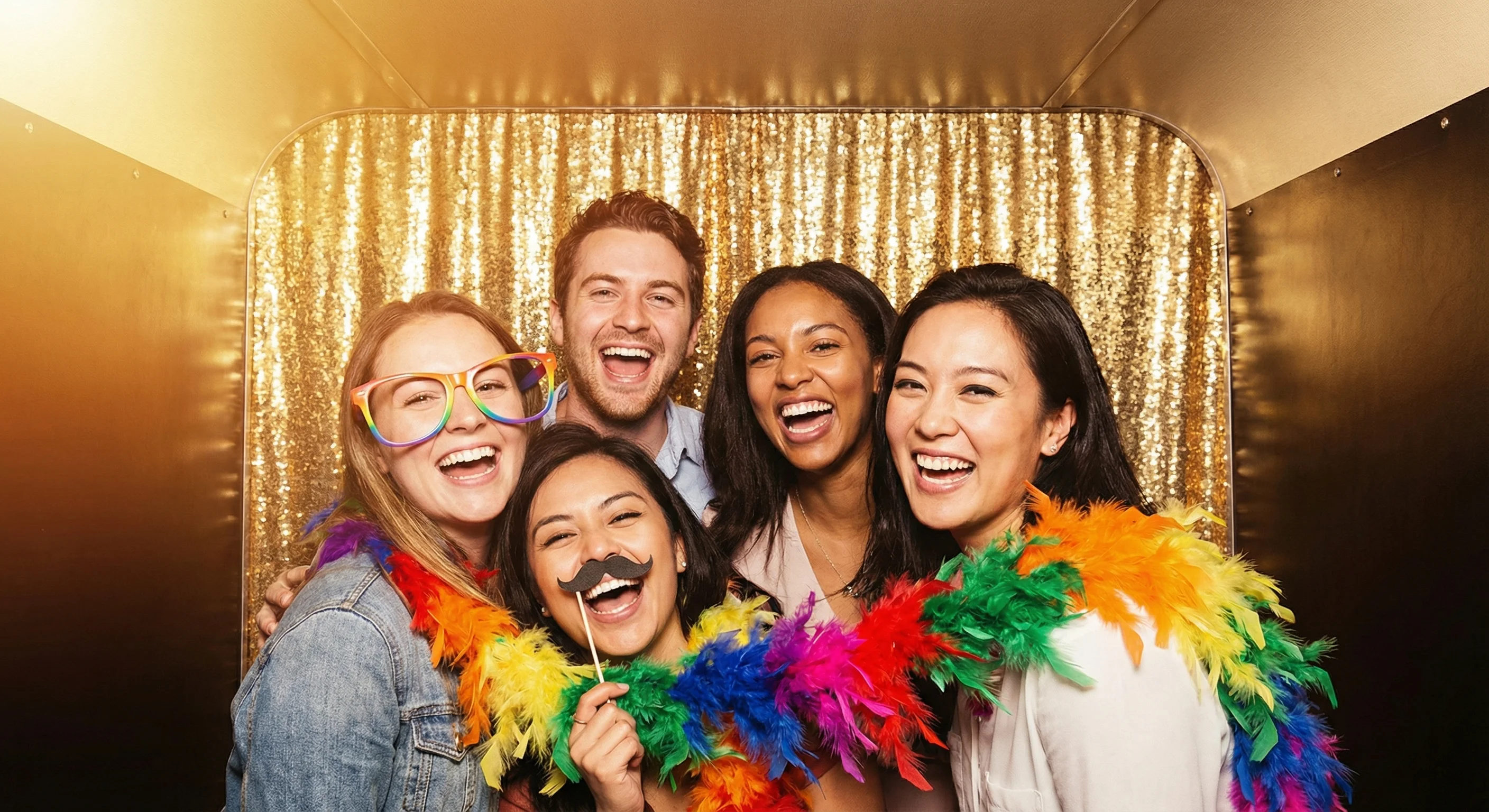 Photo de groupe photobooth événement Lille